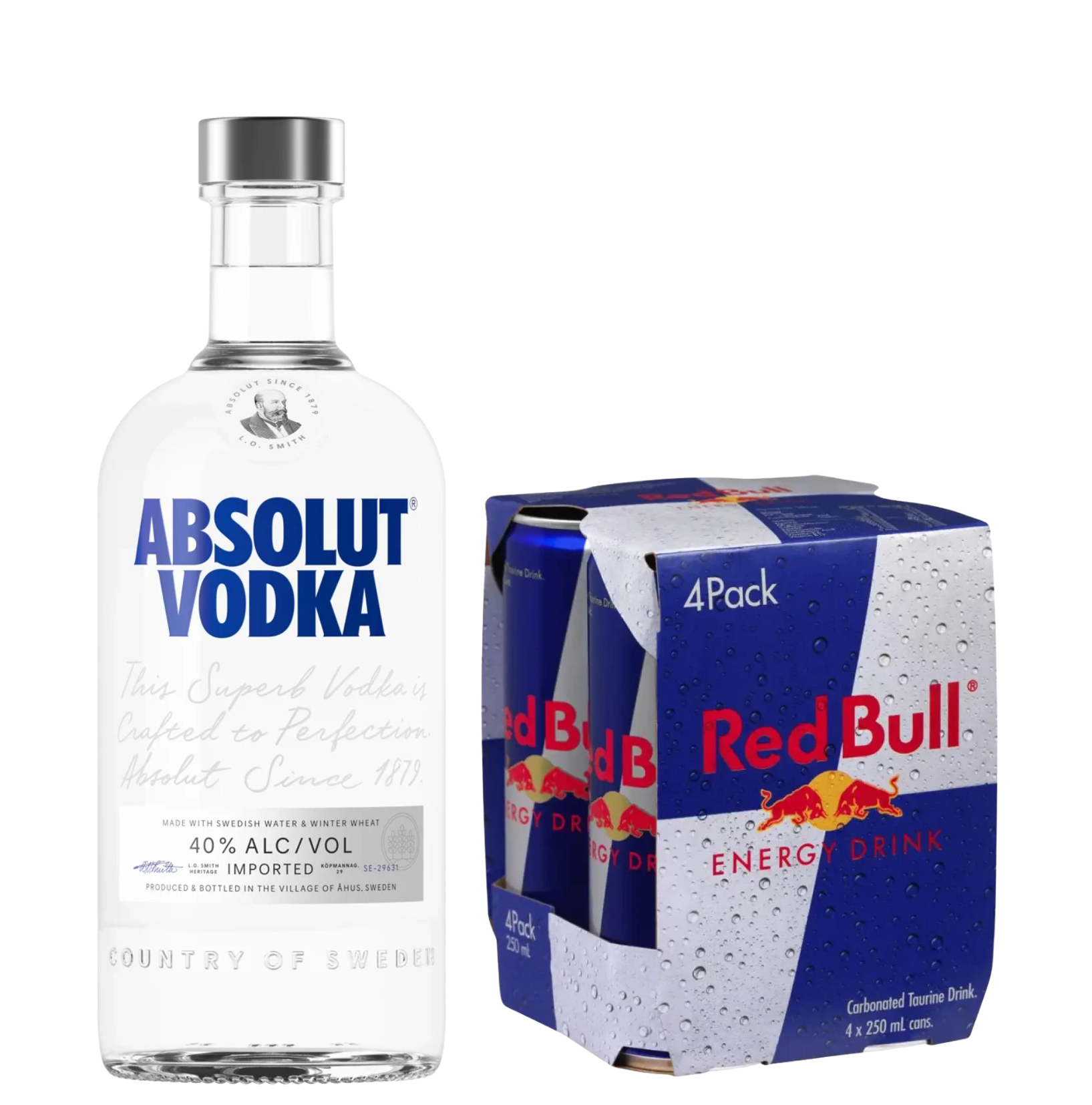 Absolut Redbull (1x Absolut, 1 x 4 Pack Red Bull)