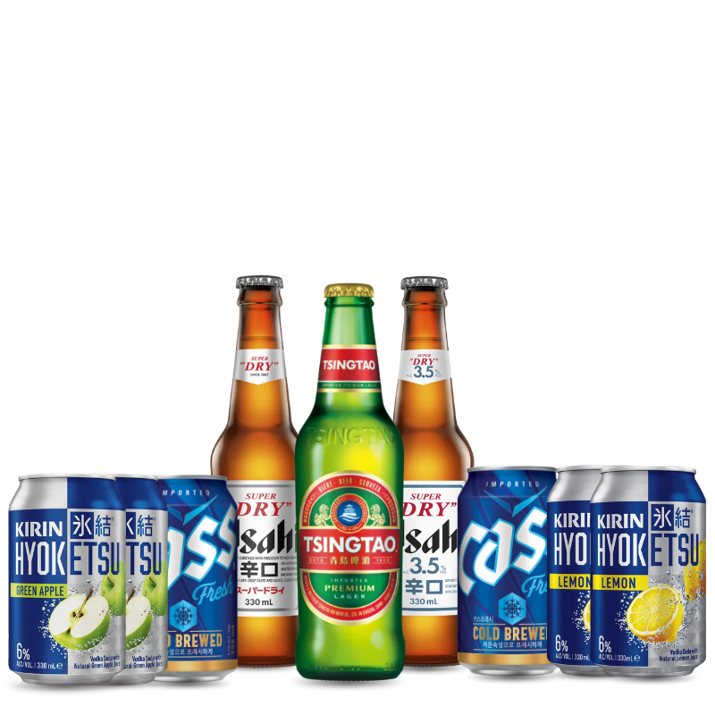Asian Lager and Vodka Soda Pack