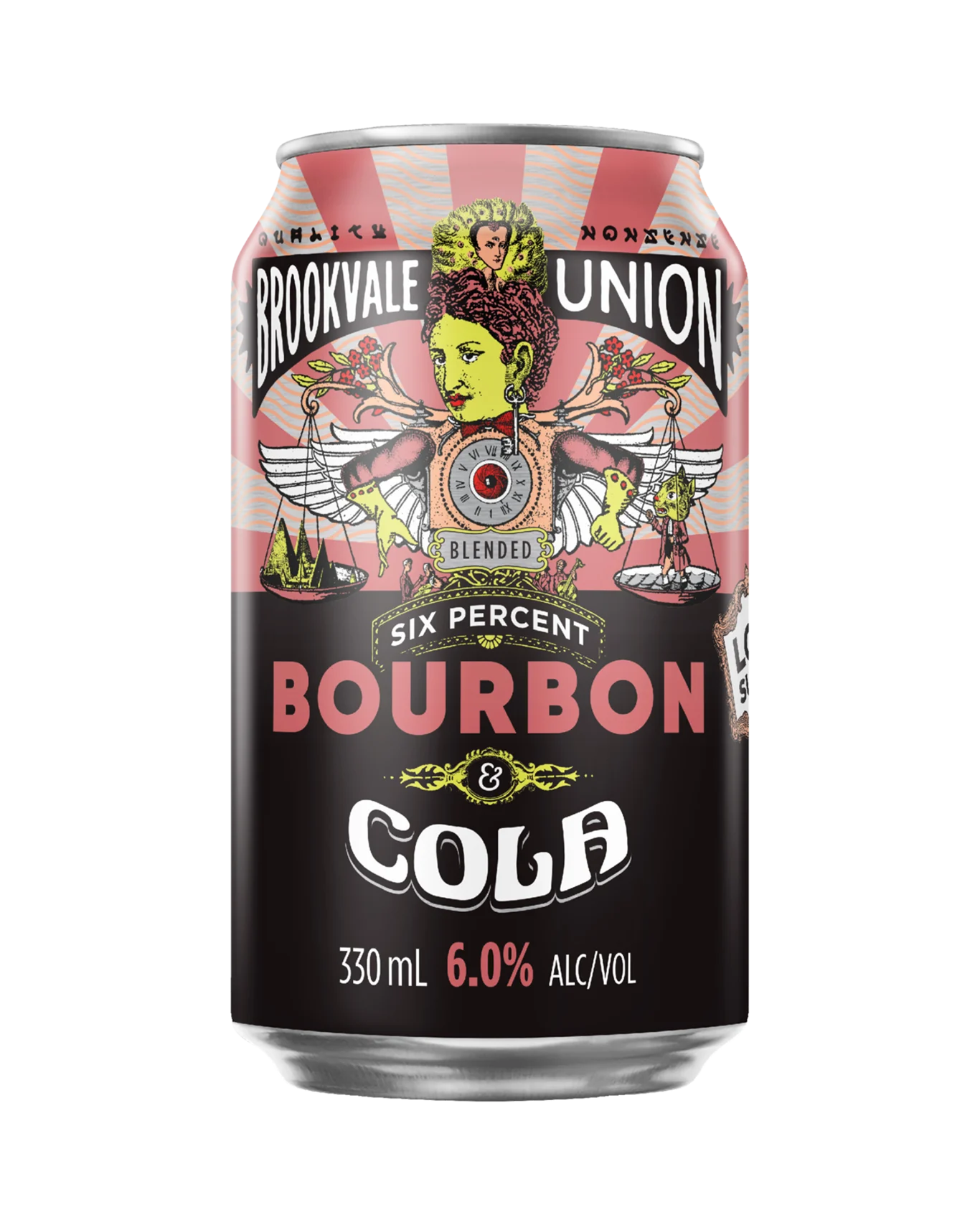 Brookvale Union Bourbon & Cola Cans 330mL 4 Pack