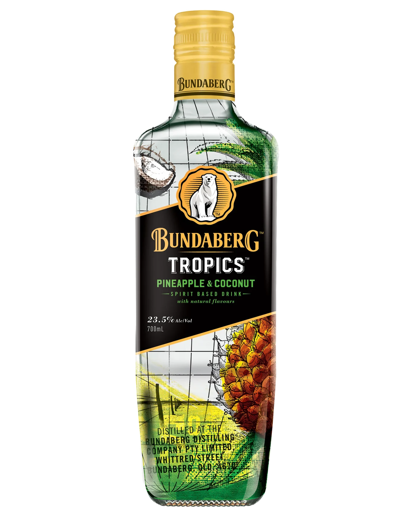 Bundaberg Tropics Pineapple & Coconut 700mL