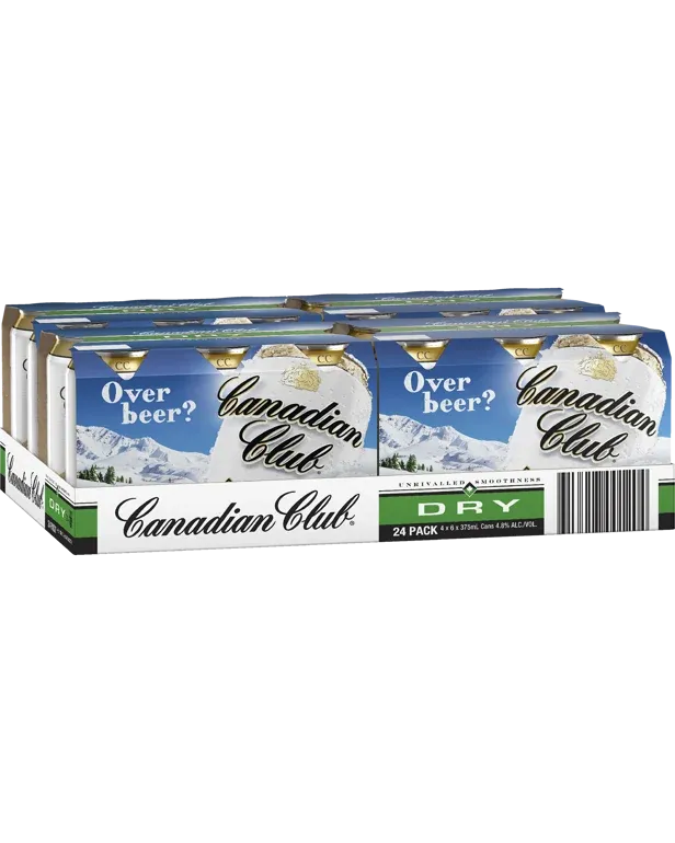 Canadian Club Whisky & Dry Cans 375mL 24 Pack