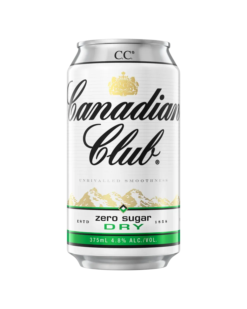 Canadian Club Whisky & Zero Sugar Dry 4.8% Cans 375mL