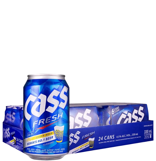 Cass Fresh Beer Can 355mL 24 Pack