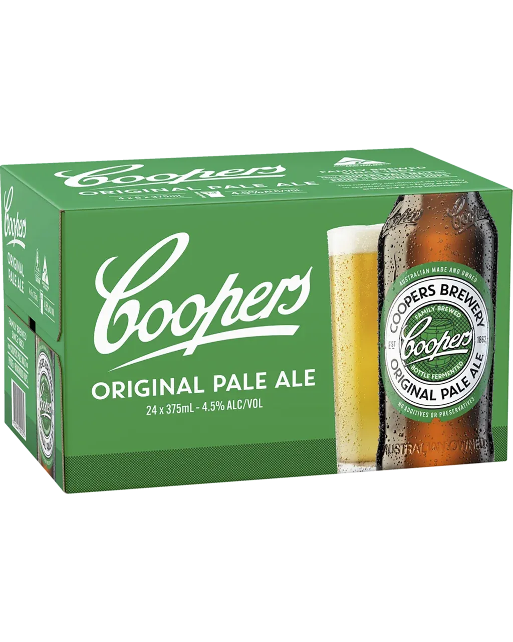 Coopers Pale Ale Bottles 375mL 24 Pack