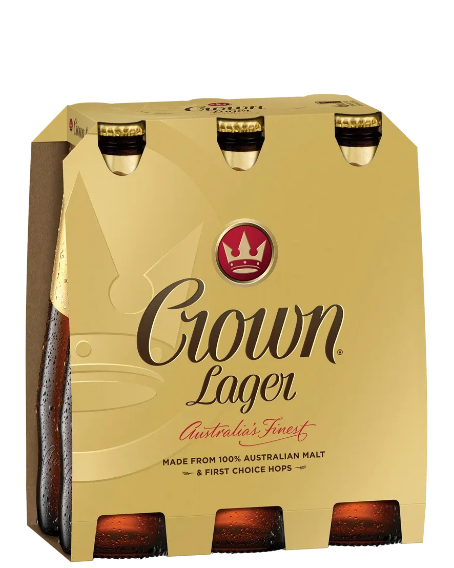 Crown Lager Bottles 375mL 6 Pack