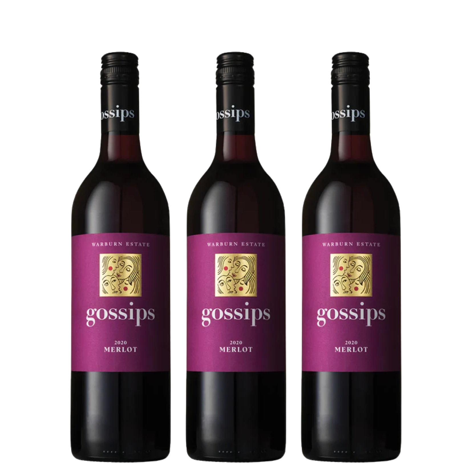 Gossips Merlot 750mL 3 Bottles
