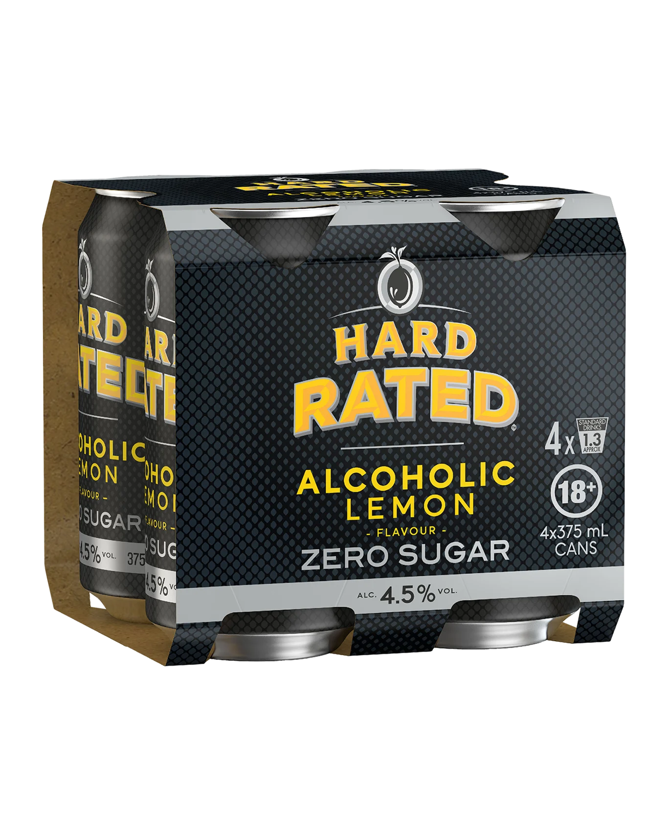 Hard Rated Zero Sugar Cans 375mL 4 Pack