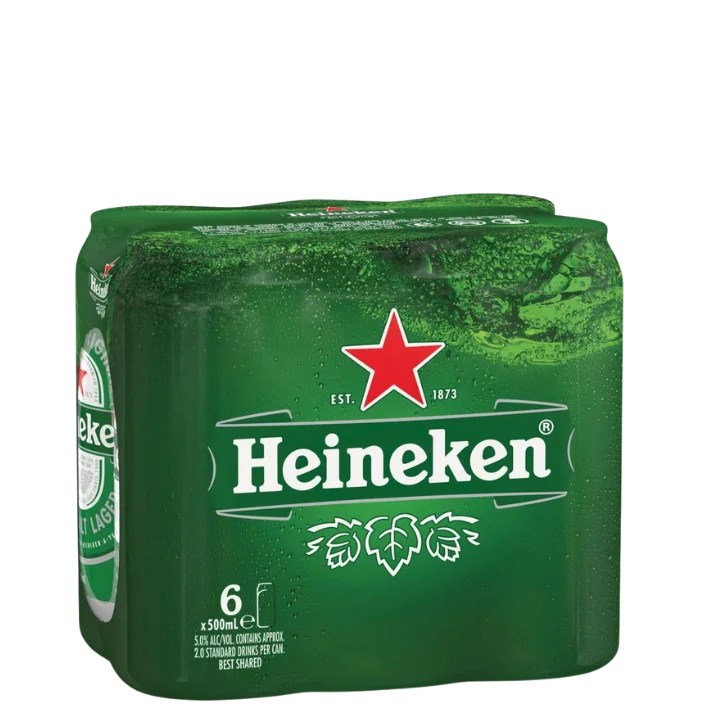 Heineken Cans 500mL 6 Pack