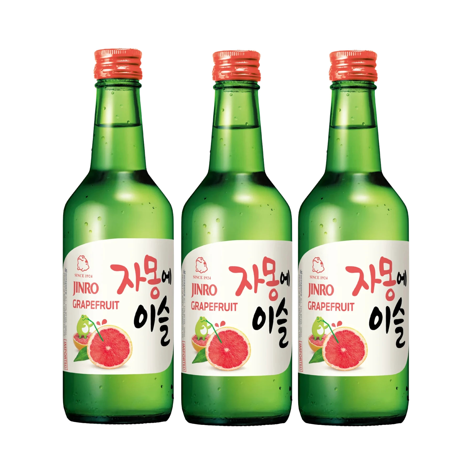 JINRO Grapefruit Soju 360mL 3 Bottles