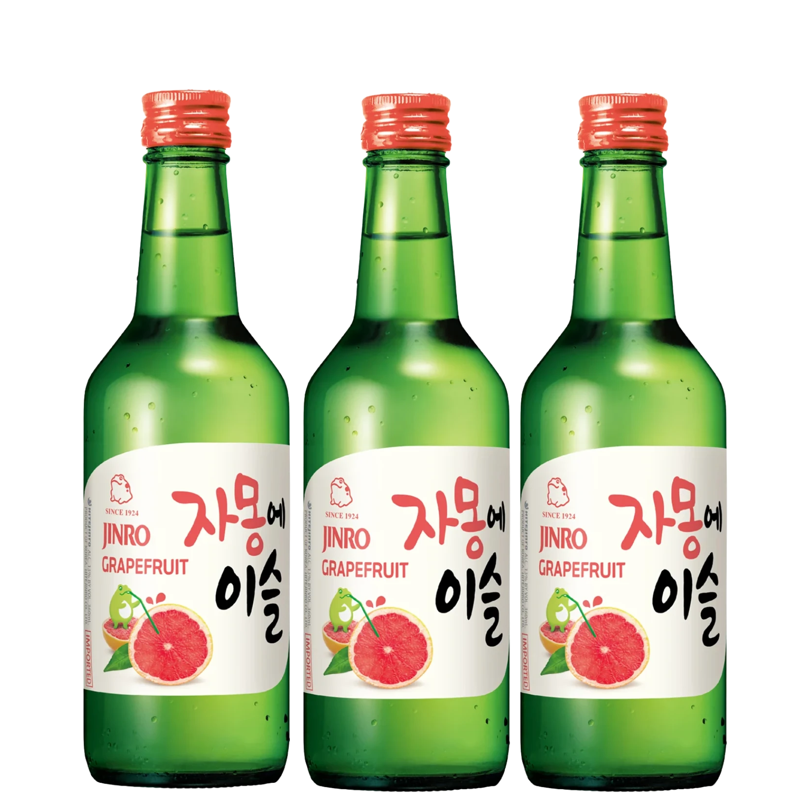 JINRO Grapefruit Soju 360mL 3 Bottles