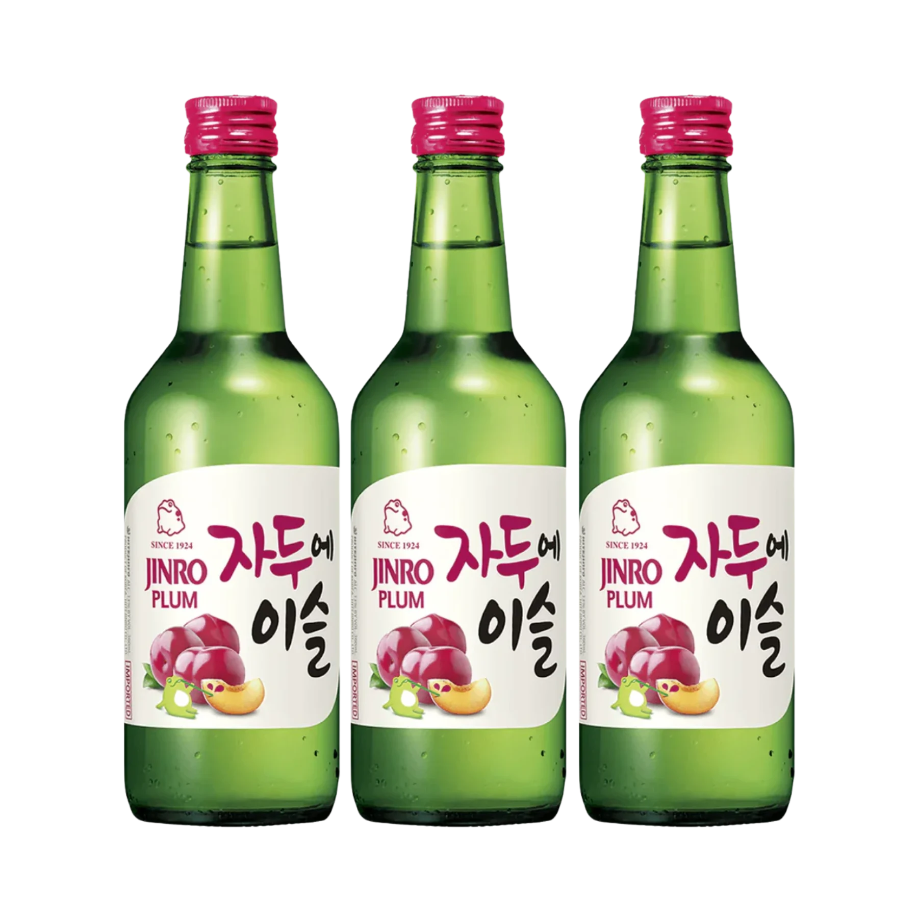 JINRO Plum Soju 360mL 3 Bottles