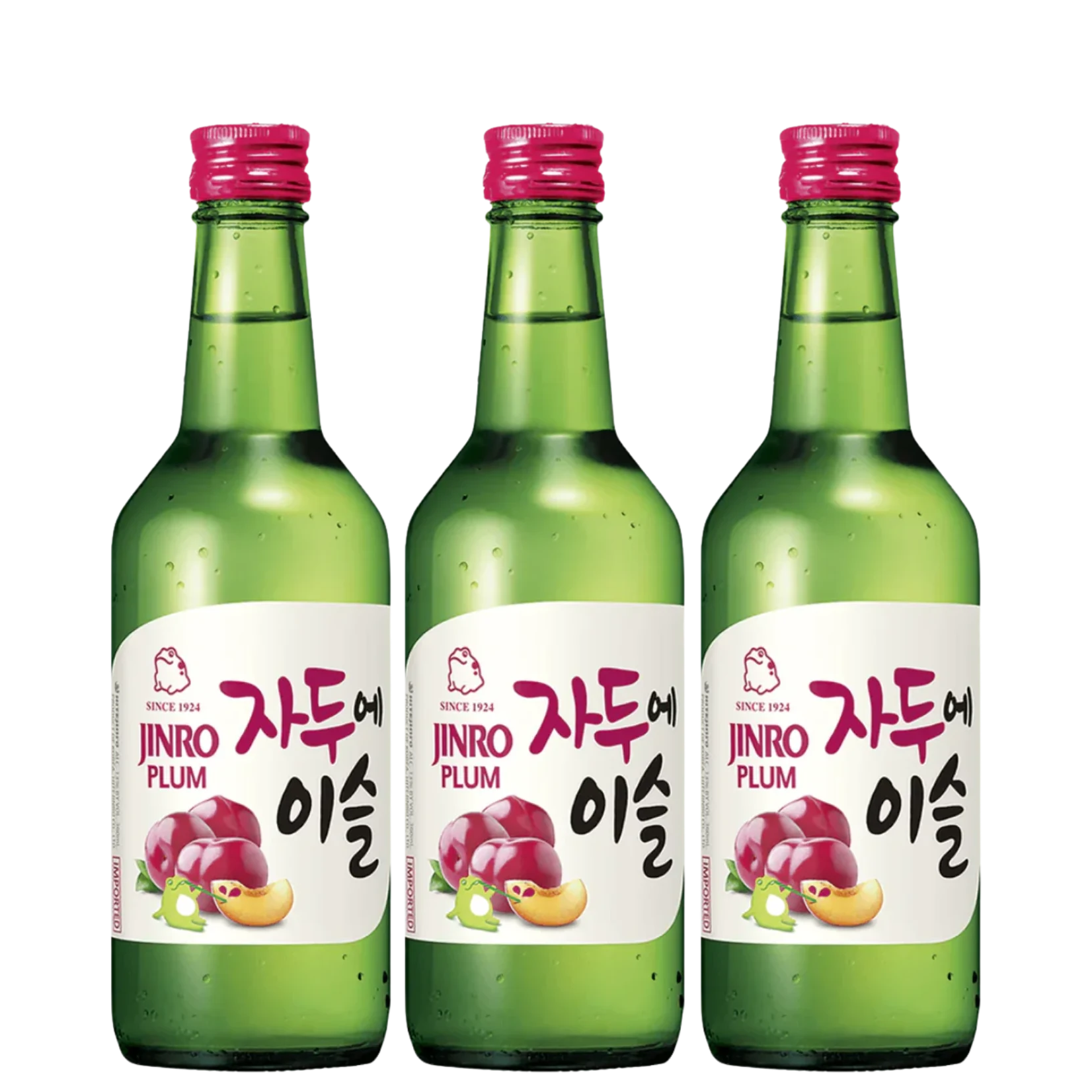 JINRO Plum Soju 360mL 3 Bottles