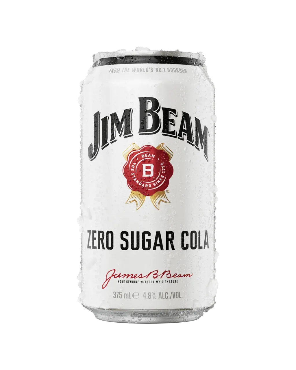 Jim Beam White Label Bourbon & Zero Sugar Cola 375mL Cans