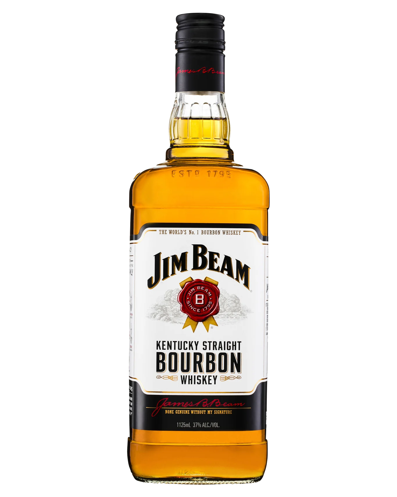 Jim Beam White Label Kentucky Straight Bourbon Whiskey 1.125L