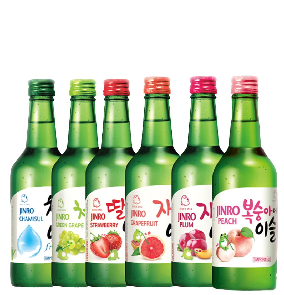 Jinro Soju Bottles 360mL Variety 6 Pack