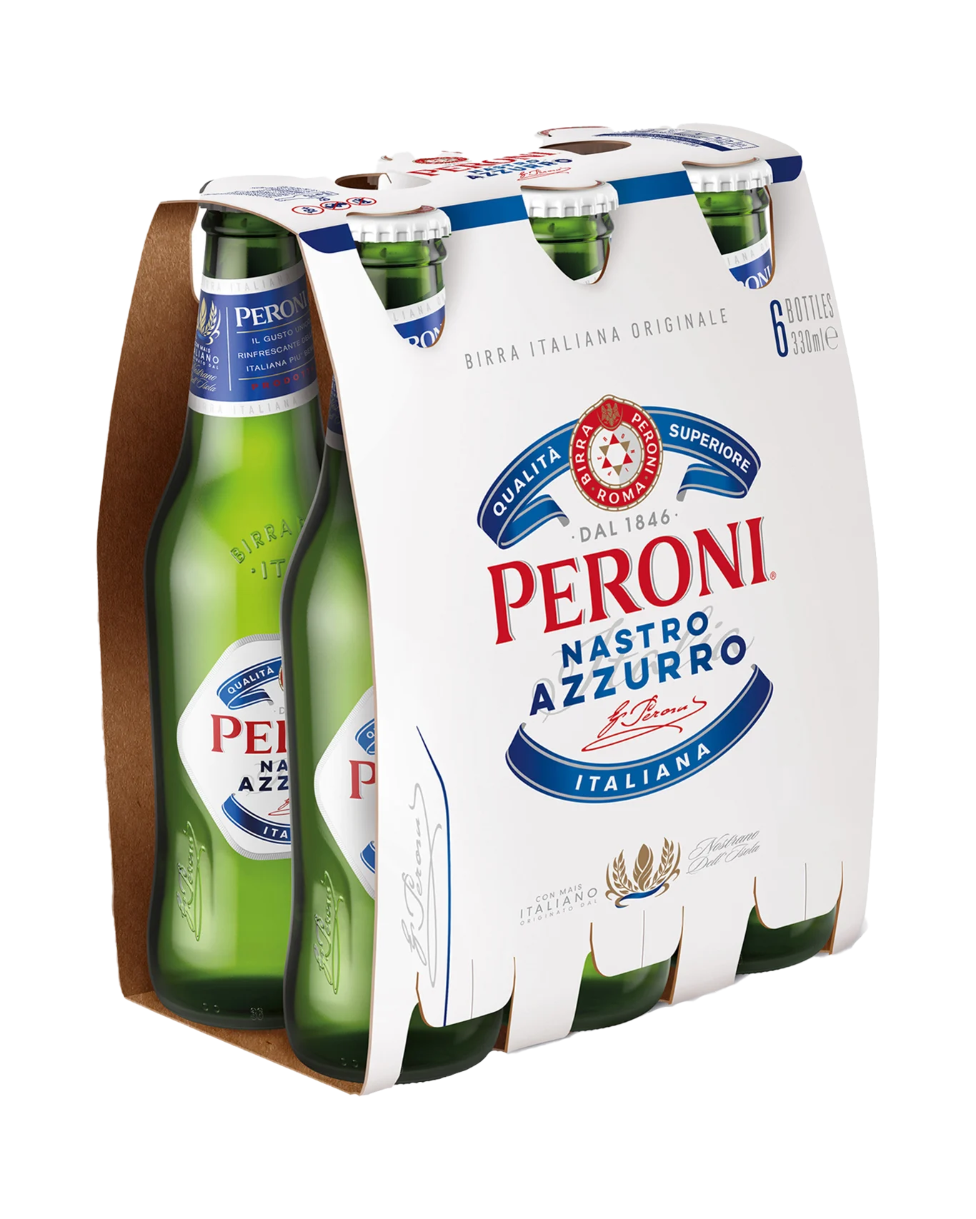 Peroni Nastro Azzurro Bottles 330mL 6 Pack