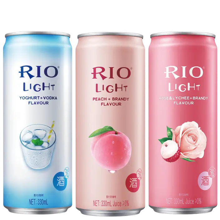 RIO Light Mix 330mL Cans - 3 Pack (Peach, Rose, Yoghurt)