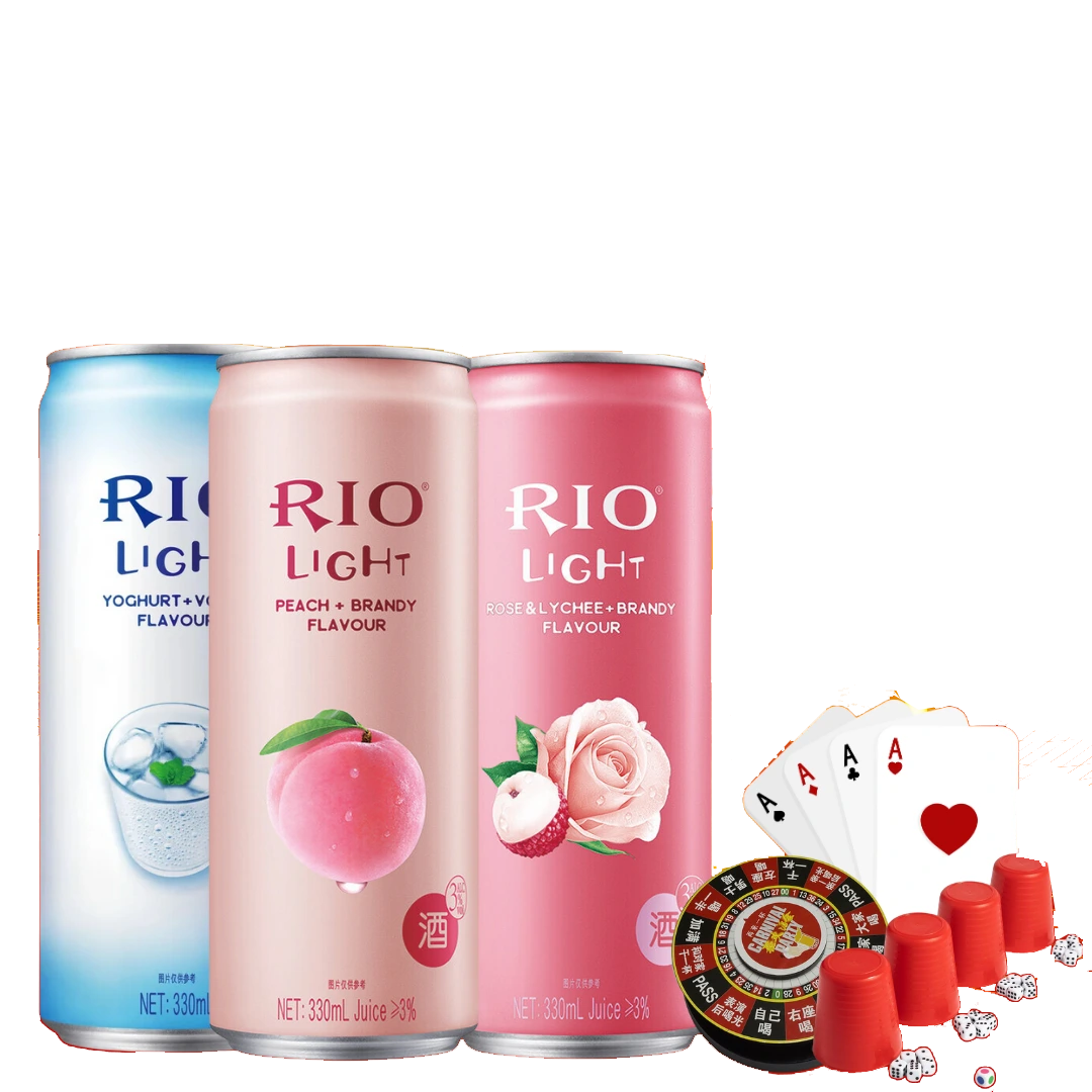 RIO Light 3 Pack Mix (CASE = 8 x 3 packs) 330ml cans