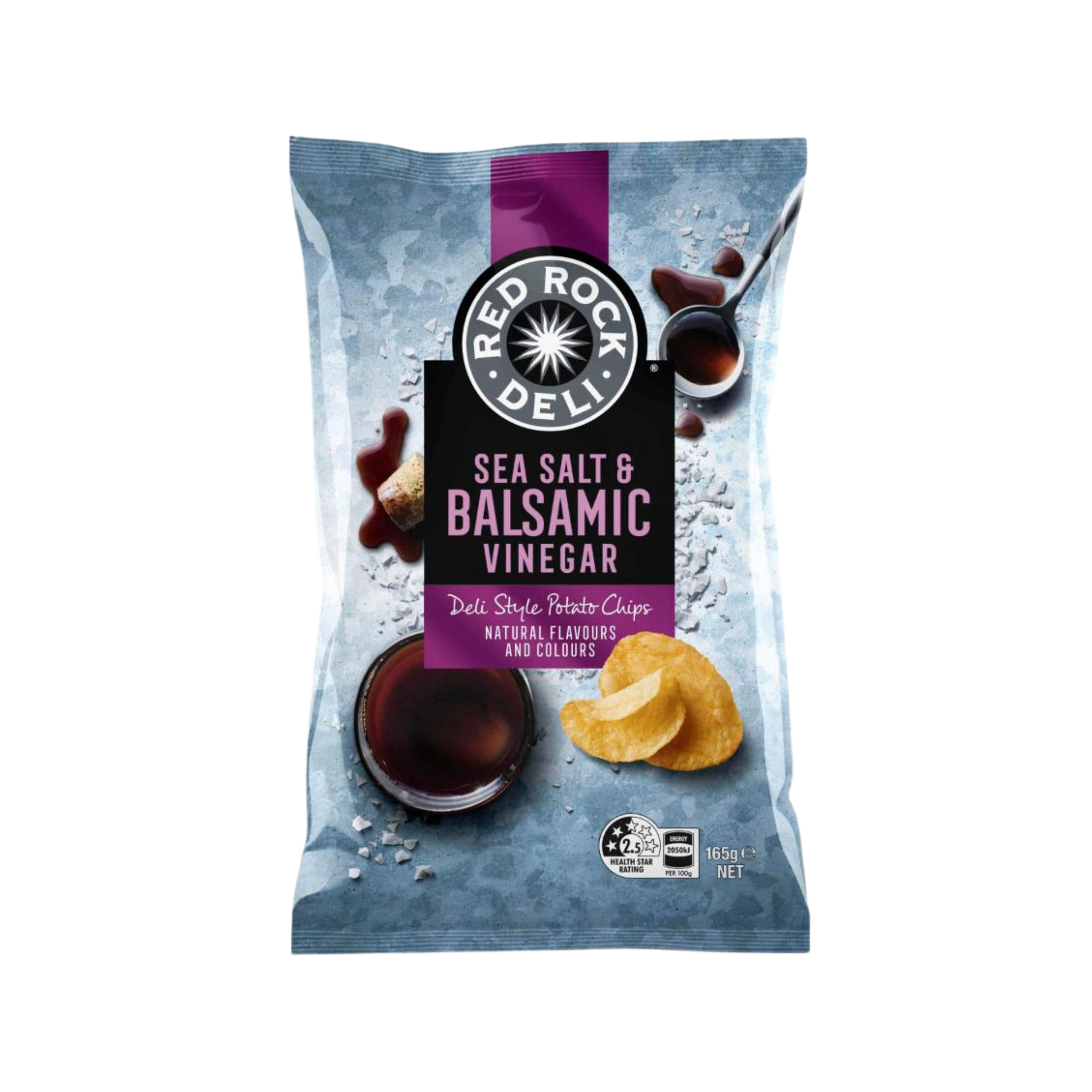 Red Rock Deli Sea Salt & Balsamic Vinegar Potato Chips | 165g