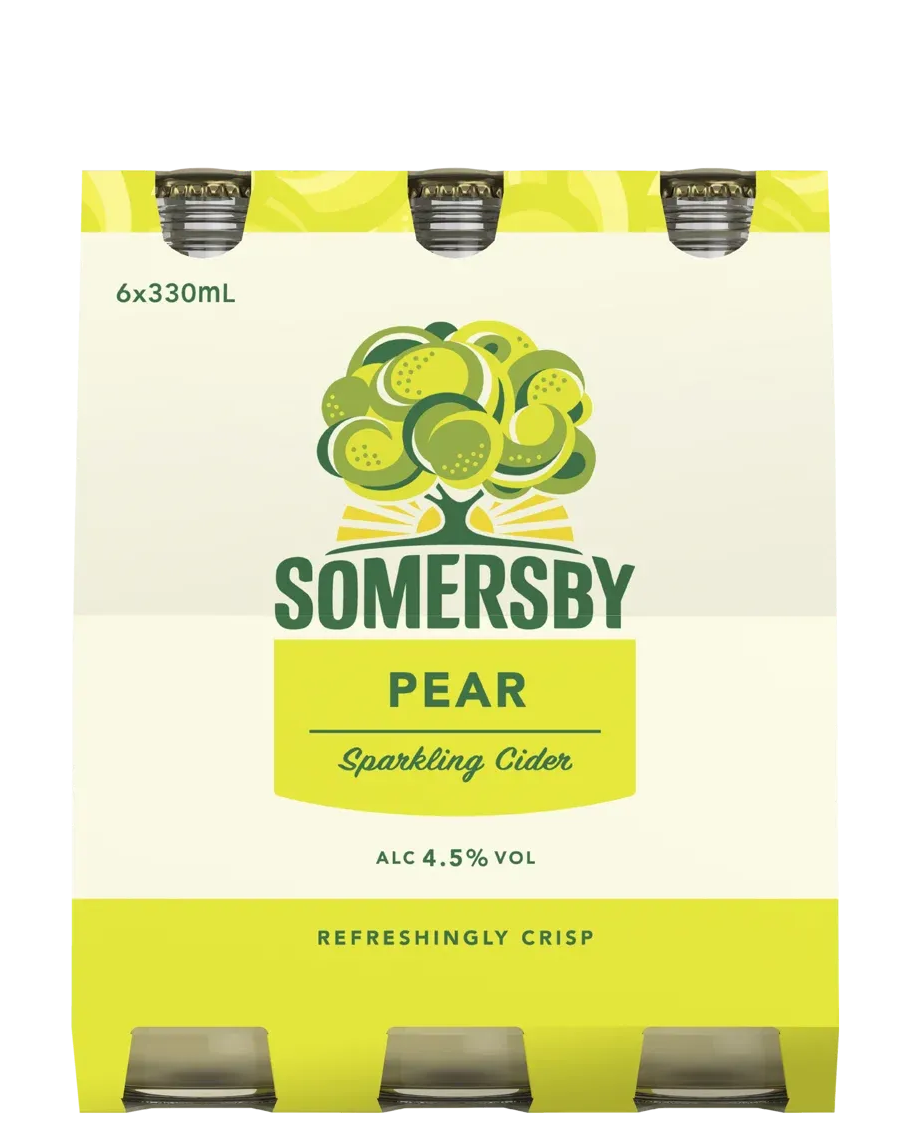 Somersby Pear Cider Bottles 330mL 6 Pack