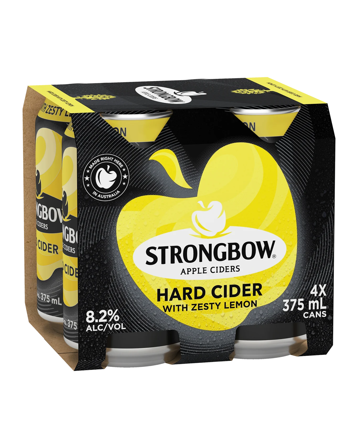 Strongbow Hard Cider Zesty Lemon Cans 375mL 4 Pack