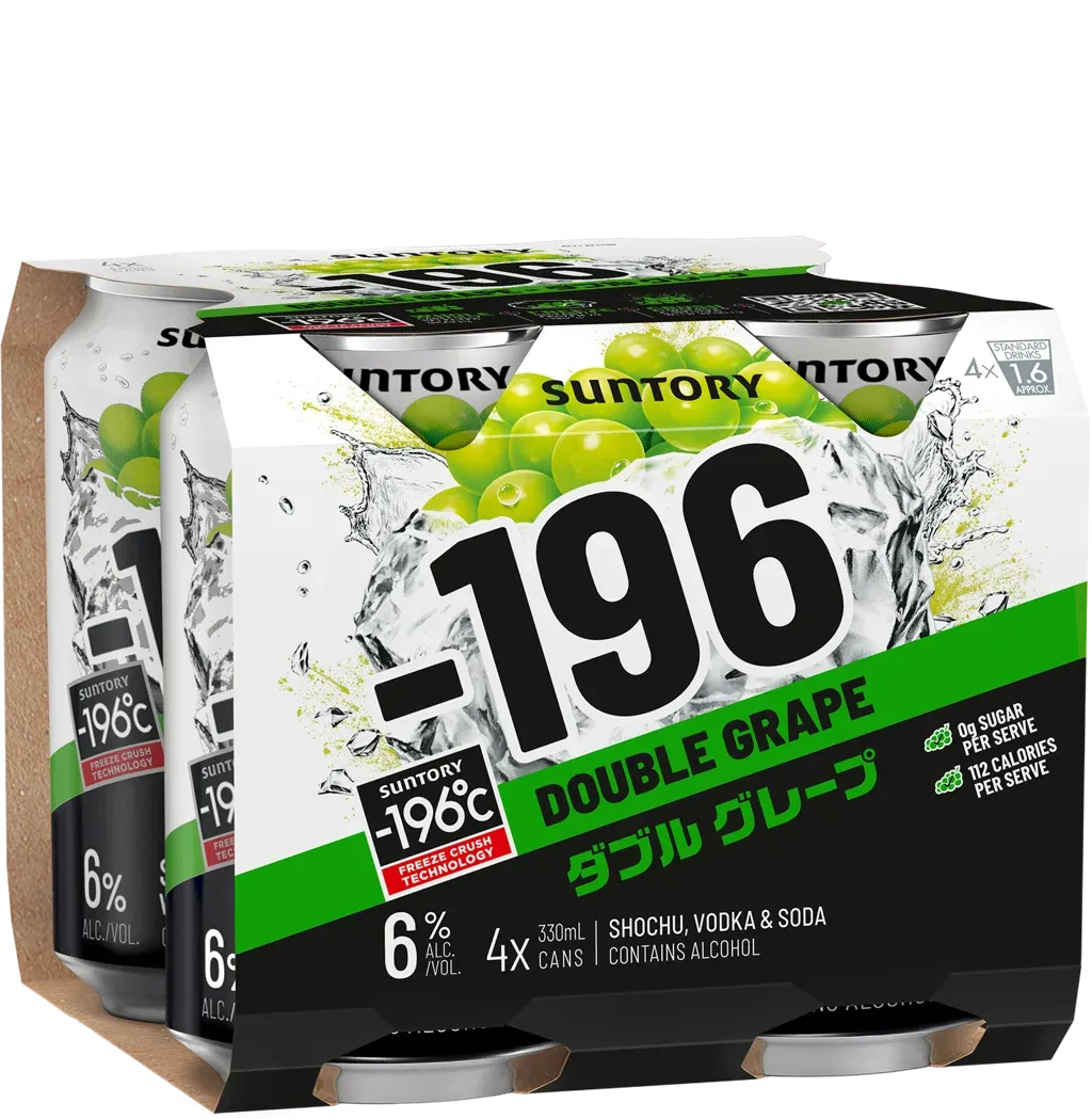 Suntory 196 Double Grape Cans 330mL 4 Pack