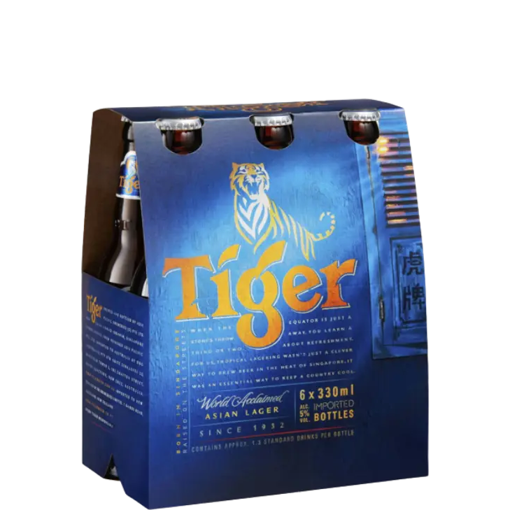 Tiger Asian Lager Bottles 330mL 6 Pack