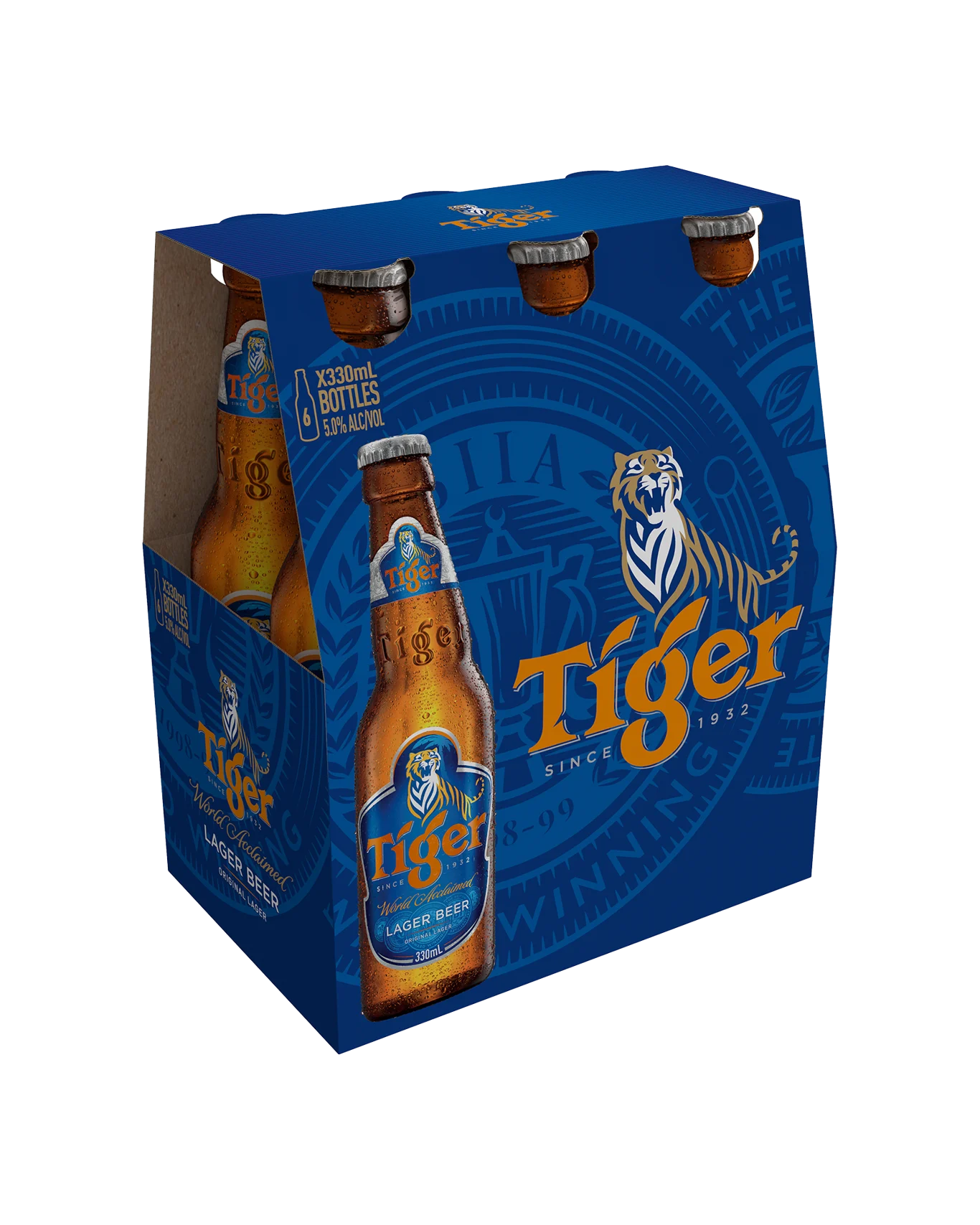Tiger Asian Lager Bottles 330mL 6 Pack