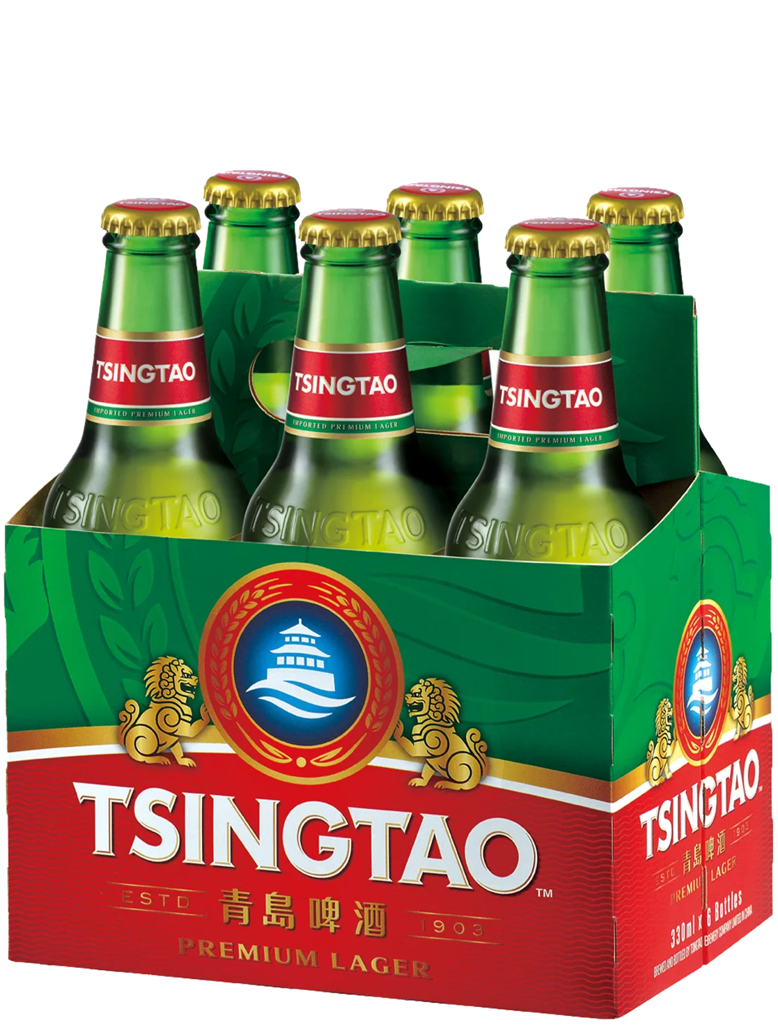 Tsingtao Premium Lager Bottles 330mL 6 Pack
