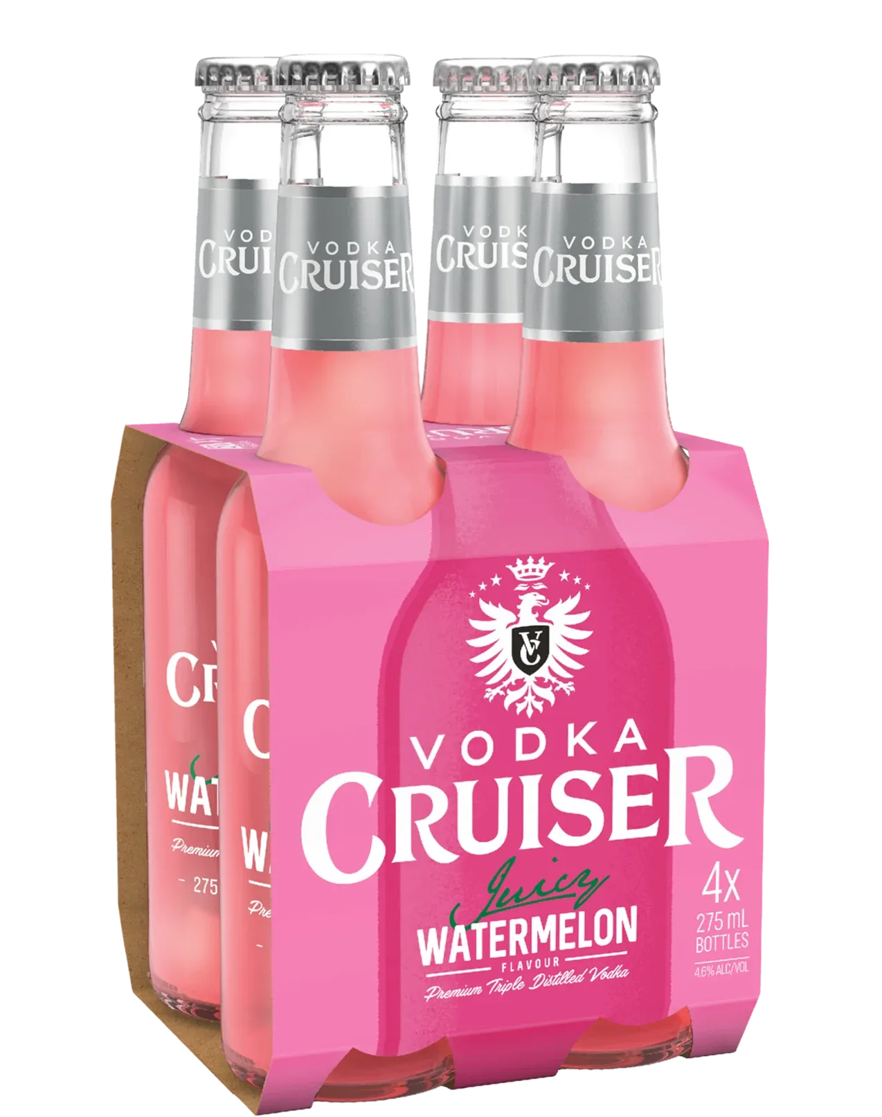 Vodka Cruiser Juicy Watermelon Bottles 275mL 4 Pack
