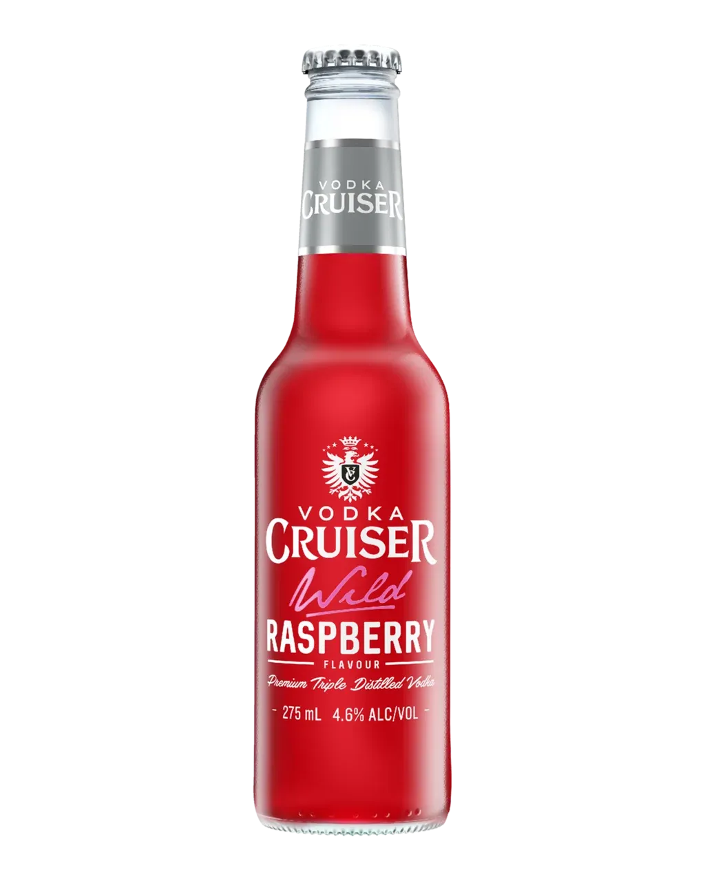 Vodka Cruiser Wild Raspberry Bottles 275mL 4 Pack