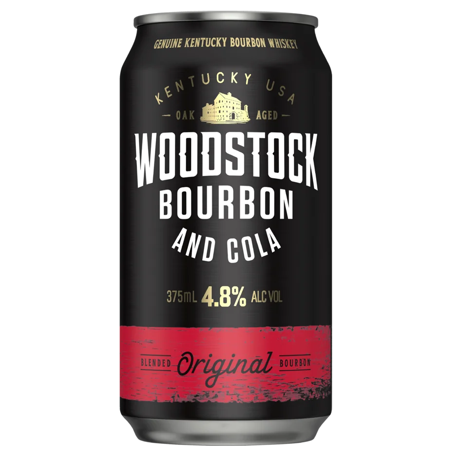 Woodstock Bourbon & Cola 4.8% Cans 375mL