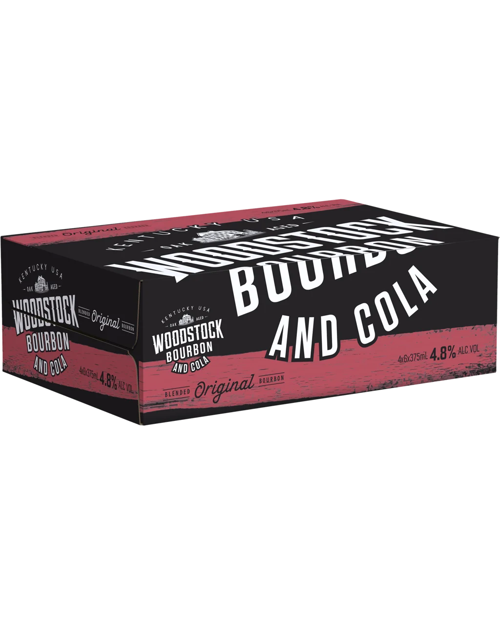 Woodstock Bourbon & Cola 4.8% Cans 375mL 24 Pack