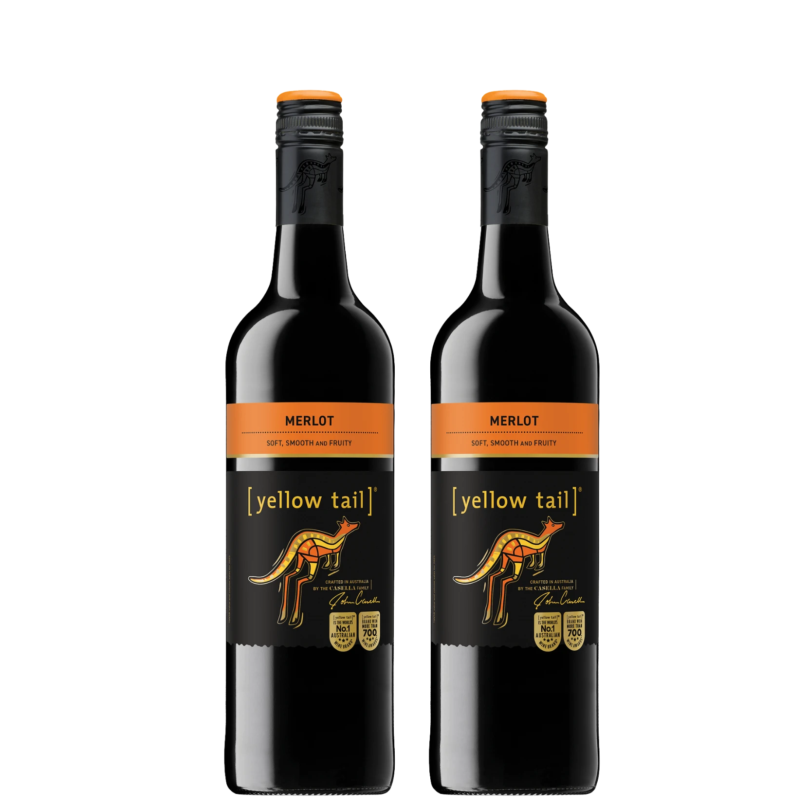 Yellow Tail Merlot 750mL 2 Bottles