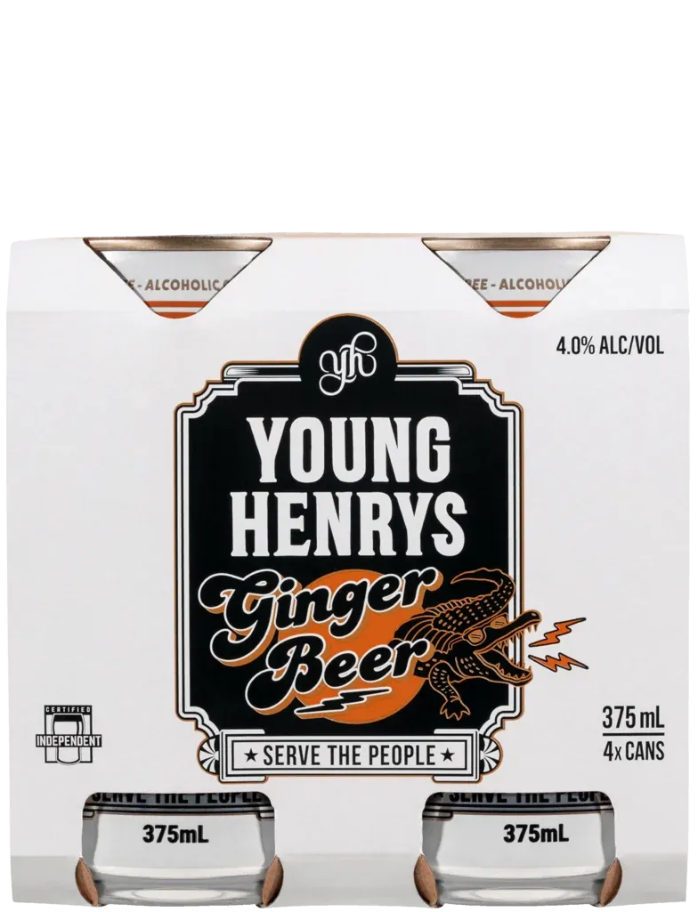 Young Henrys Ginger Beer Cans 375mL 4 Pack