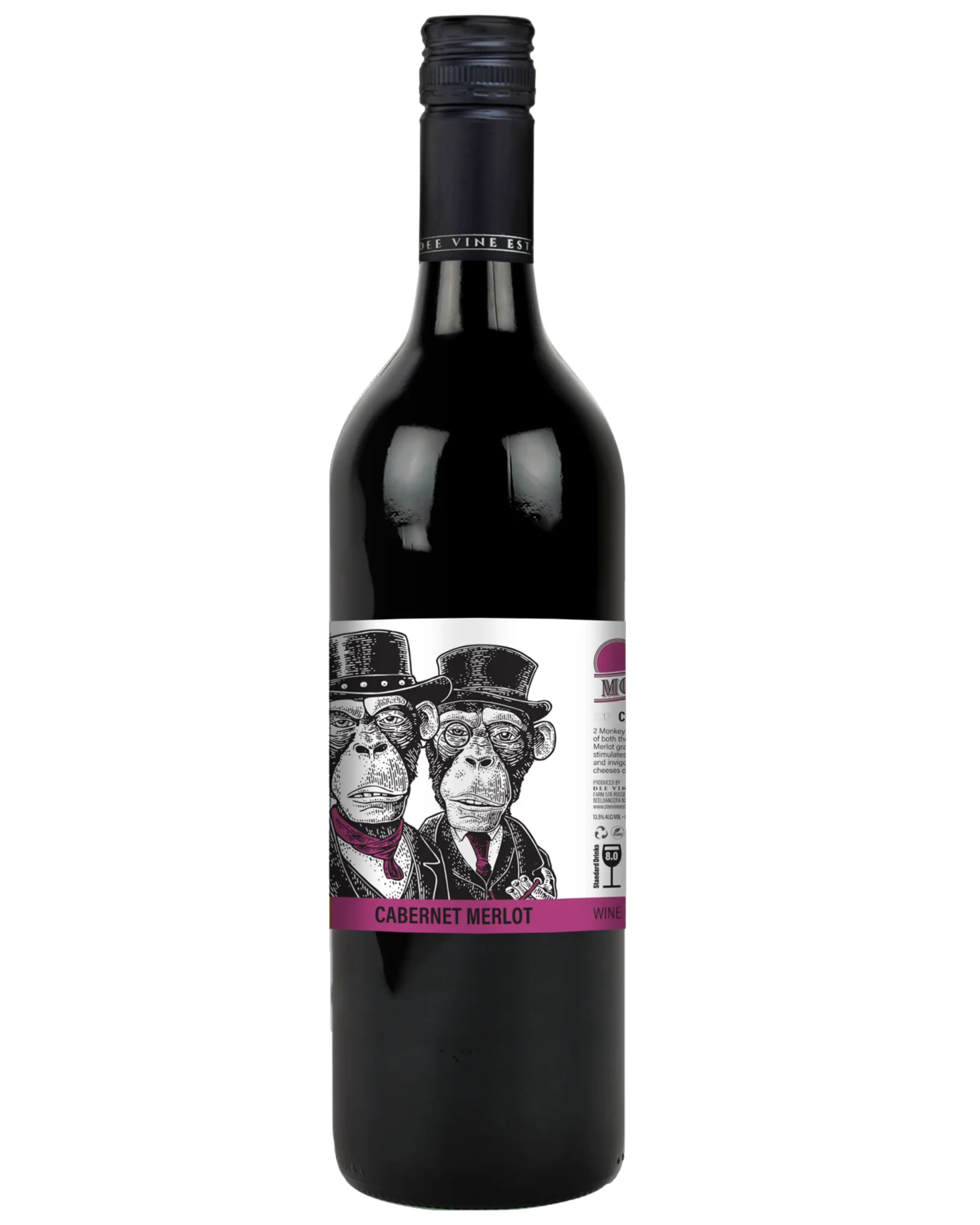 2 Monkeys Riverina Cabernet Merlot 750mL