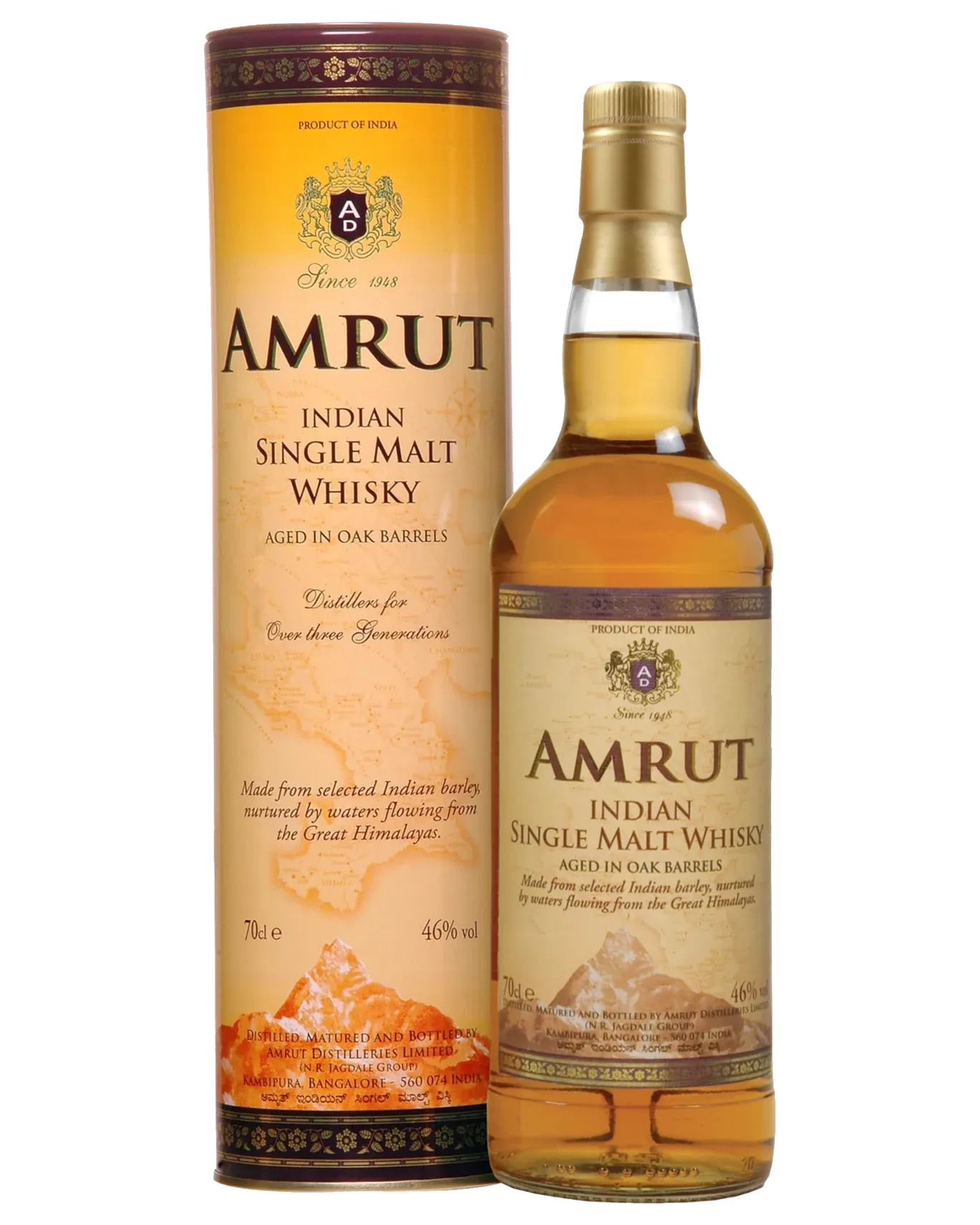 Amrut Indian Single Malt 46% 700mL