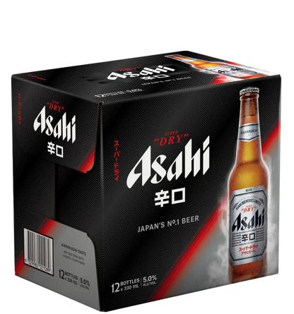 Asahi Super Dry Bottles 330mL 12 Pack