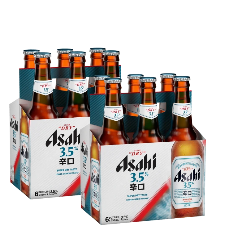 Asahi 3.5% Super Dry Bottles 330ml 12 Pack