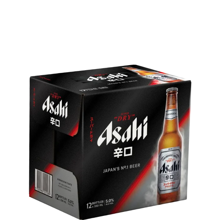 Asahi Super Dry Bottles 330mL 12 Pack