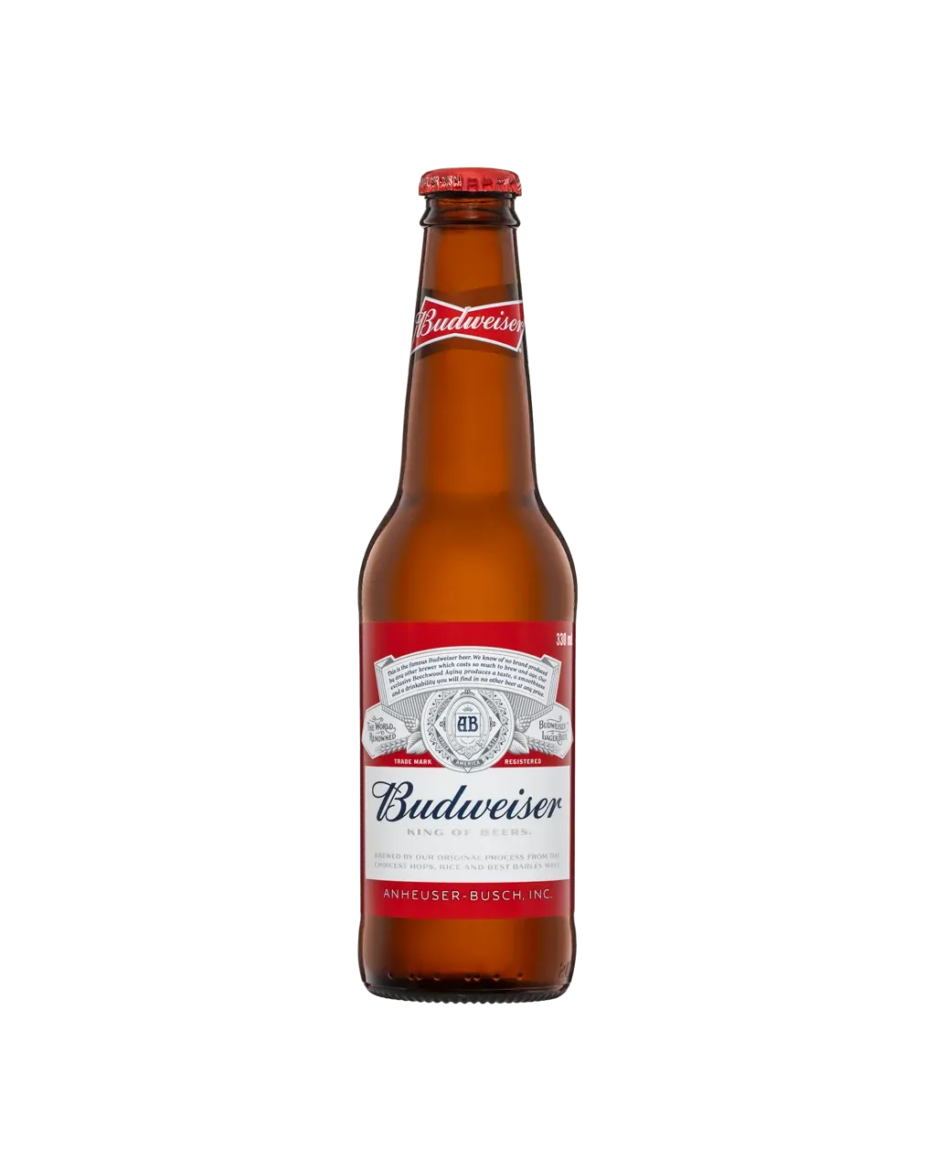 Budweiser Lager Beer Bottle 330mL 24 Pack