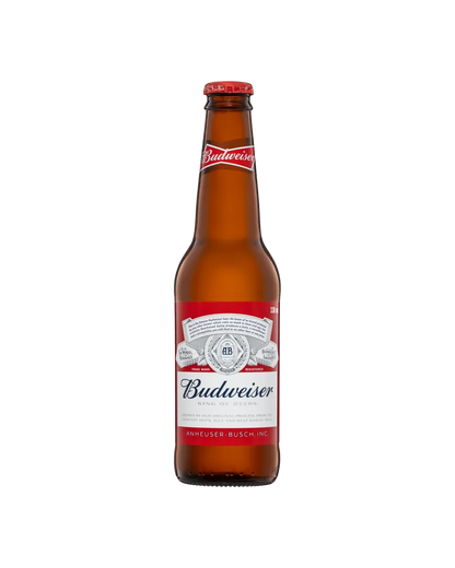 Budweiser Lager Beer Bottle 330mL 24 Pack