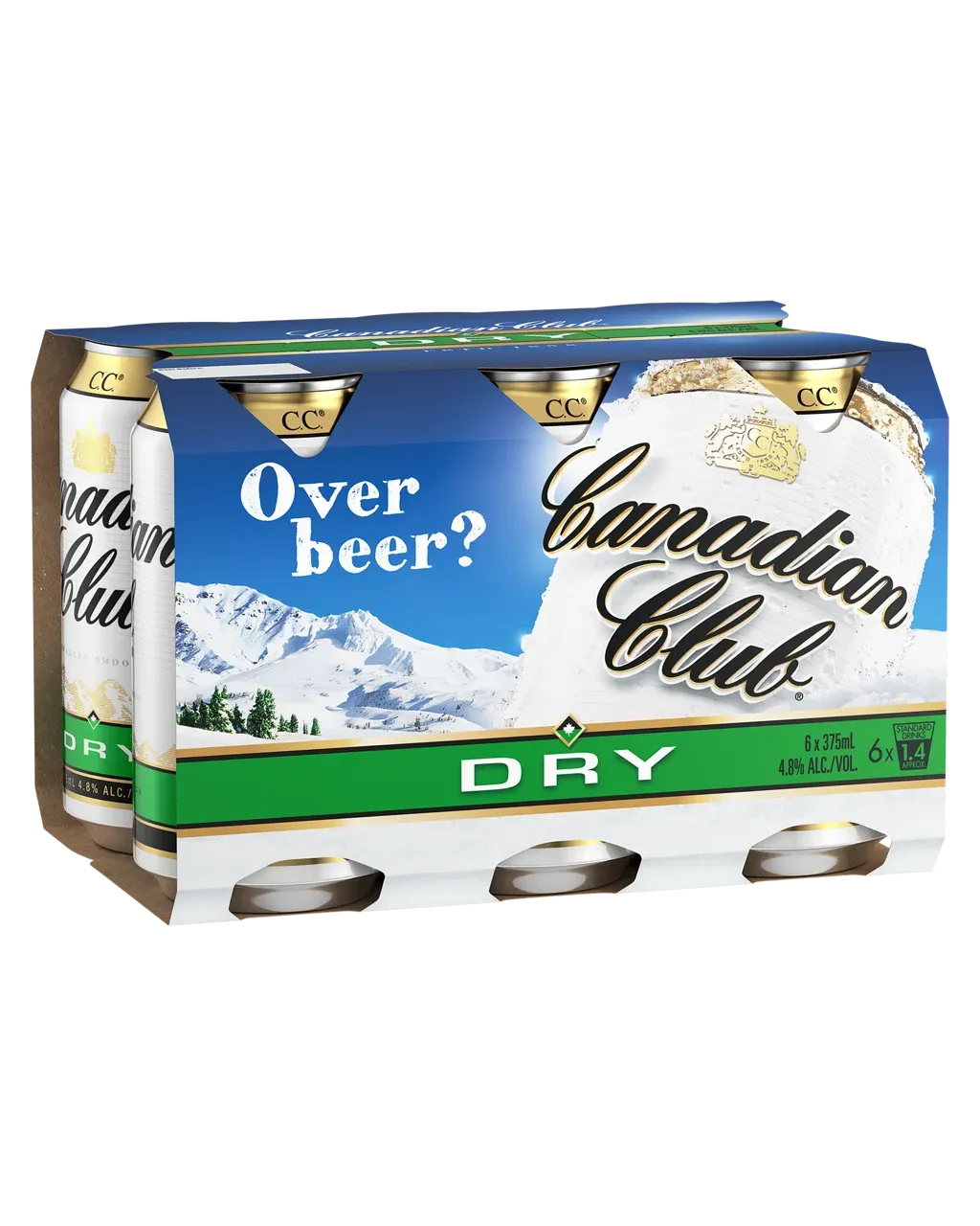 Canadian Club Whisky &amp; Dry Cans 375mL 6 Pack