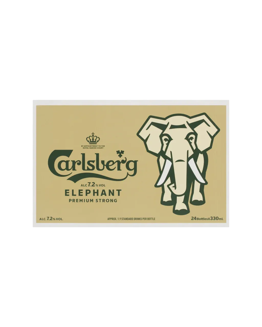 Carlsberg Elephant Premium Strong Lager 330mL 24 Pack