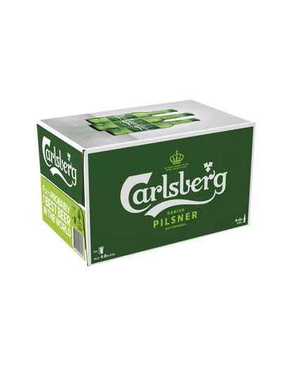 Carlsberg Green Lager Bottles 330mL 24 Pack