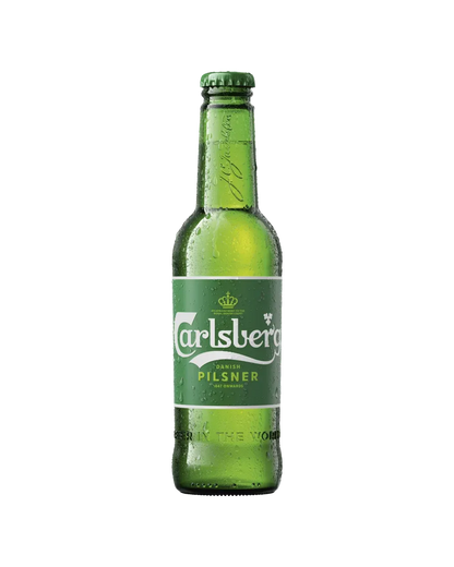 Carlsberg Green Lager Bottles 330mL 24 Pack