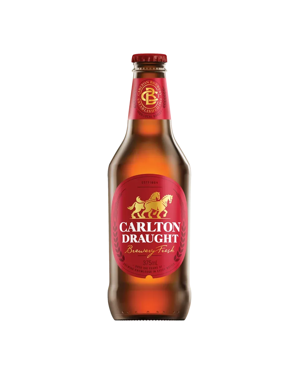 Carlton Draught Bottles 375mL 24 Pack