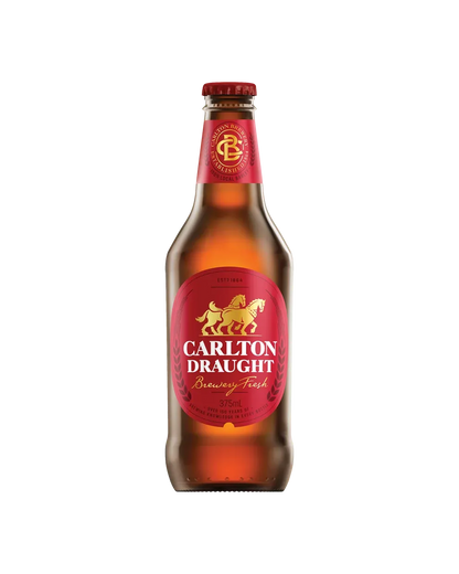 Carlton Draught Bottles 375mL 24 Pack