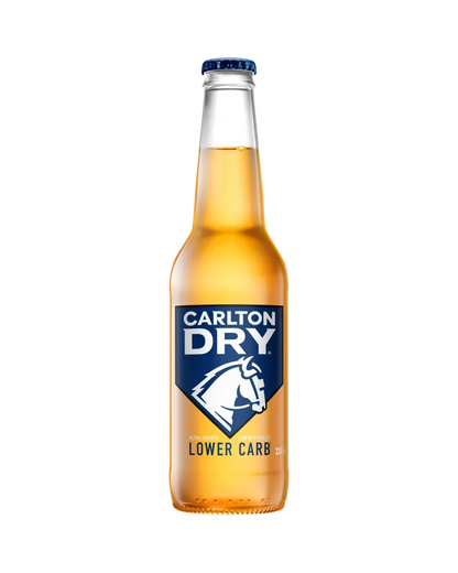 Carlton Dry Lager Bottles 330mL 24 Pack