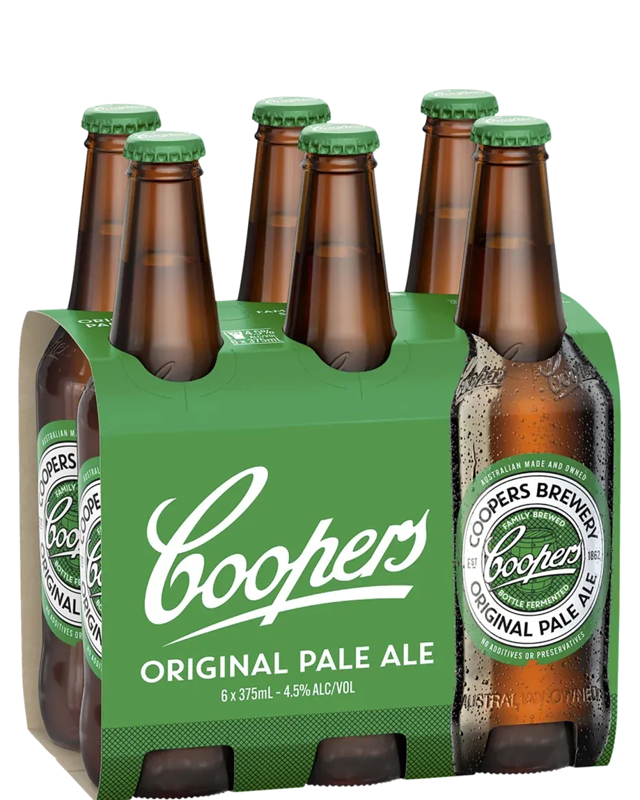 Coopers Pale Ale Bottles 375mL 6 Pack